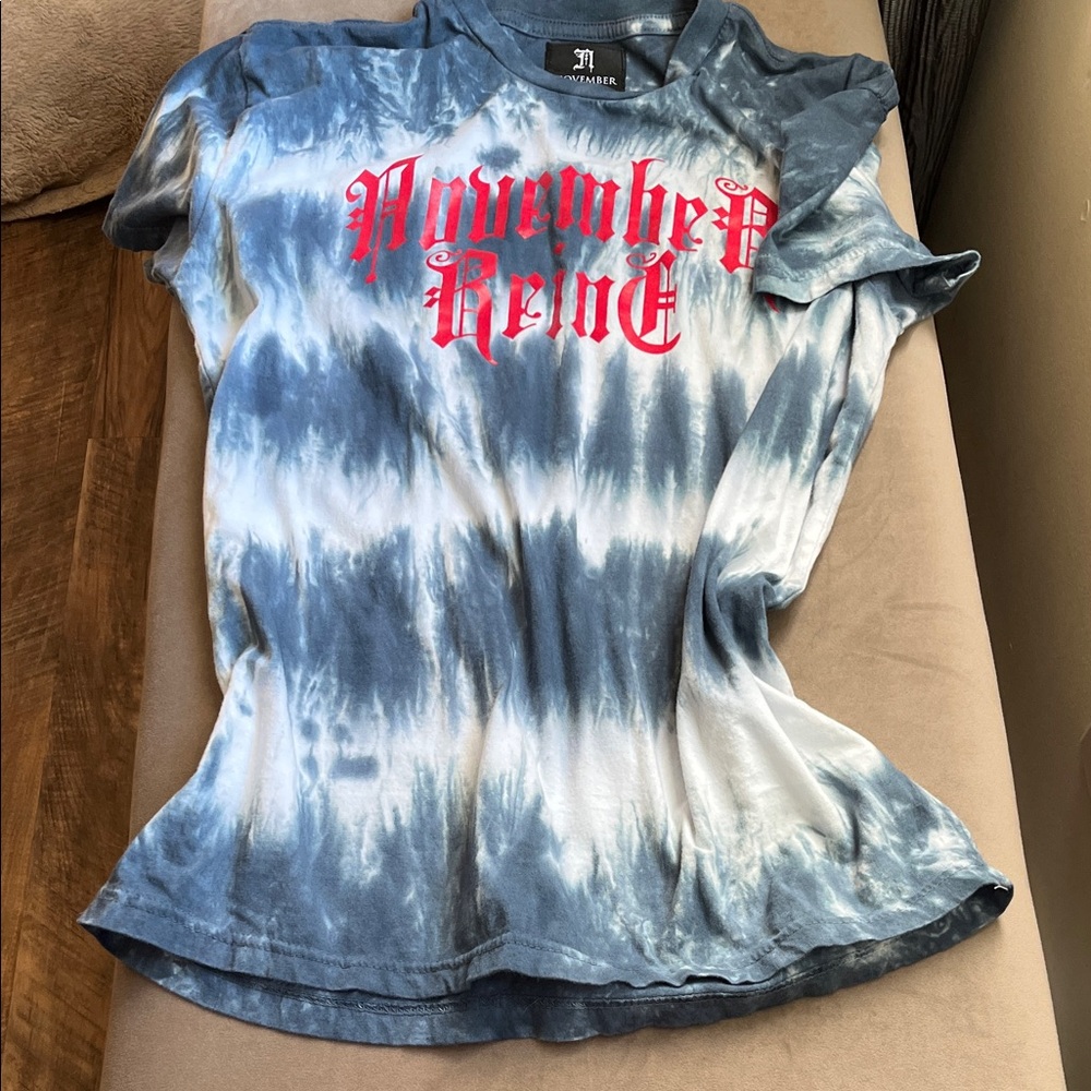 November Reine Blue Tie-Dye Men's Short Sleeve Tee